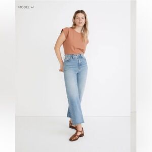 Madewell the perfect vintage wide leg crop jean in Catlin wash 28 tall